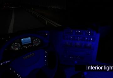 Interior Lighting for All Trucks version 1.0 for Euro Truck Simulator 2 (v1.35.x, 1.36.x)