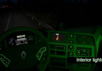 Interior Lighting for All Trucks version 1.0 for Euro Truck Simulator 2 (v1.35.x, 1.36.x)