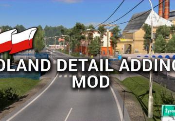 Map Poland-Detail-Adding Mod version 1.0 for Euro Truck Simulator 2 (v1.35.x, - 1.37.x)