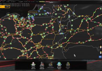 Map ProMods + Poland Rebuilding + RusMap Road Connection v1.0.4 for Euro Truck Simulator 2 (v1.36.x)