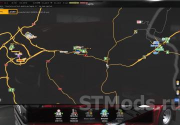 ProMods + Poland Rebuilding + RusMap Road Connection v1.4 Fix for Euro Truck Simulator 2 (v1.54.x)