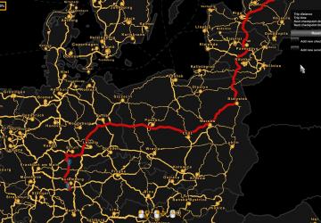 Full screen map version 1.2 for Euro Truck Simulator 2 (v1.46.x)