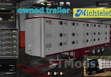 Owned Michieletto livestock trailer version 1.0.13 for Euro Truck Simulator 2 (v1.47.x)