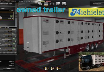 Owned Michieletto livestock trailer version 1.0.9 for Euro Truck Simulator 2 (v1.43.x)