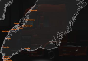 Map Project Greenland version 0.20 for Euro Truck Simulator 2 (v1.40.x)