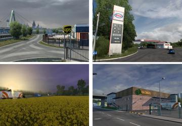 Real companies, gas stations & billboards v1.0 for Euro Truck Simulator 2 (v1.46.x)