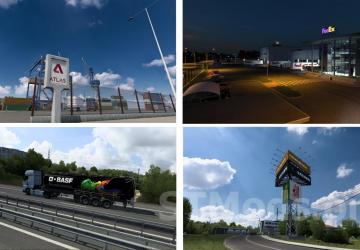 Real companies, gas stations & billboards v1.01.04 for Euro Truck Simulator 2 (v1.48.5.x)