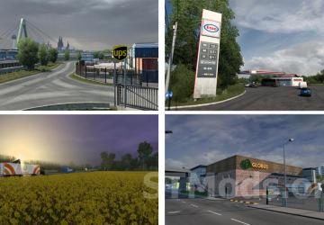 Real companies, gas stations & billboards v1.01.06 for Euro Truck Simulator 2 (v1.49.x)
