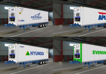 Real Container Trailer version 2.0 for Euro Truck Simulator 2 (v1.35.x, - 1.38.x)
