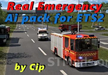 Real Emergency Traffic pack version 1.5.1 for Euro Truck Simulator 2 (v1.47.x)