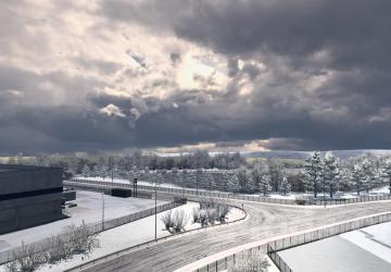 Realistic Brutal Weather Winter Snow version 1.6 for Euro Truck Simulator 2 (v1.55.x)