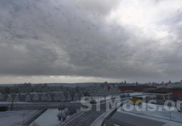 Realistic Brutal Weather Winter Snow version 1.6 for Euro Truck Simulator 2 (v1.55.x)