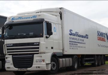 Realistic Sovtransavto Skin for DAF 105 XF v1.0 for Euro Truck Simulator 2 (v1.38.x, 1.39.x)