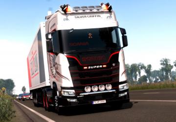 Red & Dark Interior for Scania S&R version 1.0 for Euro Truck Simulator 2 (v1.36.x)