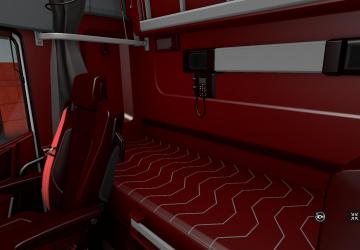 Red Interior for Renault T Range version 1.0 for Euro Truck Simulator 2 (v1.35.x)