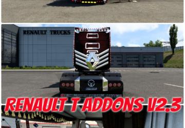 Renault T Addons version 2.4 for Euro Truck Simulator 2 (v1.44.x, - 1.46.x)