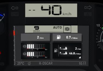Renault T Realistic Dashboard Computer version 1.3 for Euro Truck Simulator 2 (v1.42.x, 1.43.x)