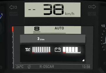 Renault T Realistic Dashboard Computer version 1.3 for Euro Truck Simulator 2 (v1.42.x, 1.43.x)