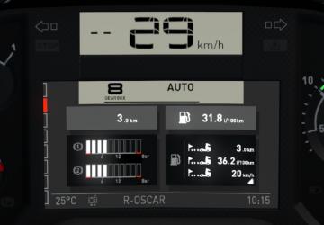 Renault T Realistic Dashboard Computer version 1.5 for Euro Truck Simulator 2 (v1.45.x)