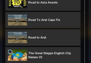 Map Road to Aral - Great Steppe Map Addon version 2.0 for Euro Truck Simulator 2 (v1.40.x, - 1.42.x)