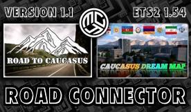 Map Road to Caucasus + Caucasus Dream Map RC version 1.1 for Euro Truck Simulator 2 (v1.54)