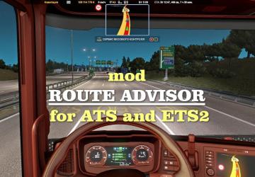Route Advisor version 1.4 for Euro Truck Simulator 2 (v1.41.x, 1.42.x)