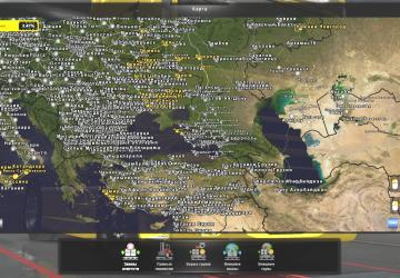 Russian Names of Cities on Continents version 2.0 for Euro Truck Simulator 2 (v1.35.x)