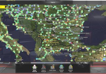Russian Names of Cities on Continents version 2.0 for Euro Truck Simulator 2 (v1.35.x)