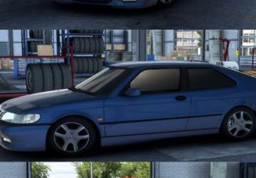 Saab 9_3 Aero 2002 version 1.0 for Euro Truck Simulator 2 (v1.48.x)