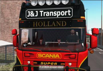 Scania 164 L 480 J&J Transport version 1.0 for Euro Truck Simulator 2 (v1.39.x)