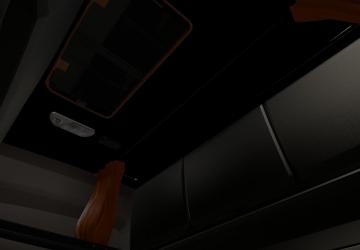 Scania 2016 Black-brown interior version 1.0 for Euro Truck Simulator 2 (v1.44-1.46)