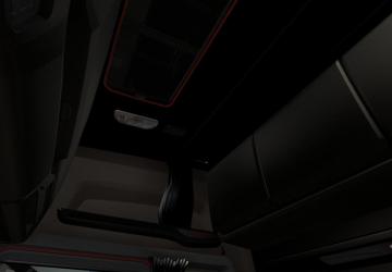 Scania 2016 Black-Red interior version 2.0 for Euro Truck Simulator 2 (v1.44-1.46)