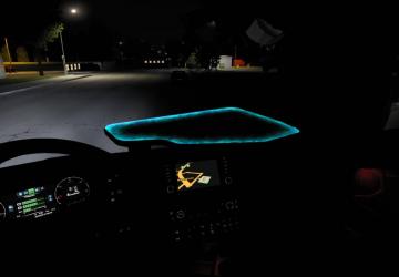 Scania 2016 interior LED Light Table dashboard Slots v1.0 for Euro Truck Simulator 2 (v1.46.x)