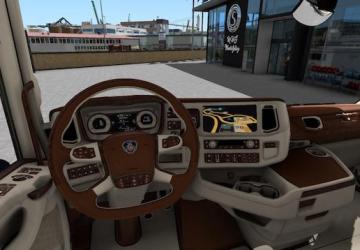 Scania 2016 Leather interior version 1.0 for Euro Truck Simulator 2 (v1.43.x, 1.44.x)