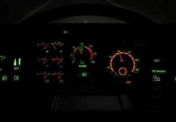 Scania 4-Series Gauges version 2.0 for Euro Truck Simulator 2 (v1.41.x, 1.42.x)