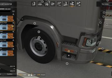 Scania NG SR DoorSteps Side Marker Lamp Orange White v1.0 for Euro Truck Simulator 2 (v1.49.x)