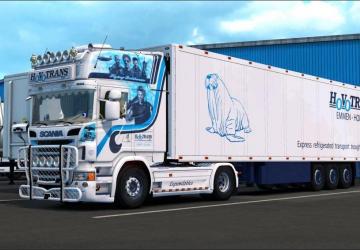 Scania R580 HovoTrans & Schmitz Trailer version 24.04.20 for Euro Truck Simulator 2 (v1.37.x)