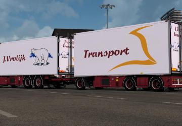 Scania R580 J.Vrolijk + Trailer version 7.0 for Euro Truck Simulator 2 (v1.38.x)