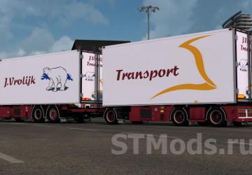 Scania R580 J.Vrolijk + Trailer version 12.0 for Euro Truck Simulator 2 (v1.54.x)