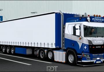 Scania R580 + Trailer «Petignaud Transports» v1.0 for Euro Truck Simulator 2 (v1.47.x)