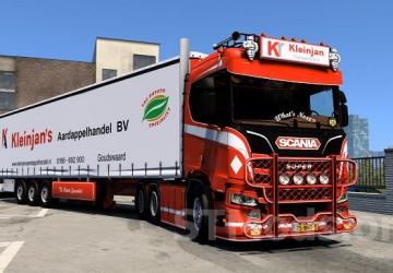 Scania R650 Kleinjan Transport B.V version 16.0 for Euro Truck Simulator 2 (v1.54.x)