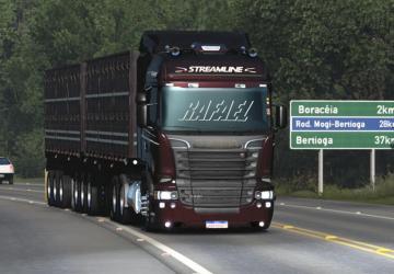 Scania R & R4 Brasil Edition version 1.6 for Euro Truck Simulator 2 (v1.44.x, 1.45.x)