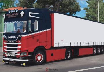 Scania S520 V8 Wiebe&Pintaske + Trailer version 1.0 for Euro Truck Simulator 2 (v1.34.x, - 1.36.x)