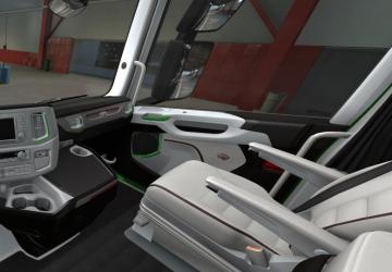 Scania S 2016 Interior White with Green version 1.0 for Euro Truck Simulator 2 (v1.38.x)