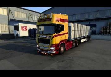 Scania V8 Open pipe with FKM Garage exhaust system v2.5 for Euro Truck Simulator 2 (v1.41.x, - 1.43.x)