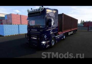 Scania V8 Open pipe with Lepidas Team exhaust system v2.0.2 for Euro Truck Simulator 2 (v1.46.x, - 1.48.x)