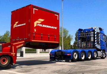SCS Actros MP4 10×4 Chassis version 1.0 for Euro Truck Simulator 2 (v1.49.x)