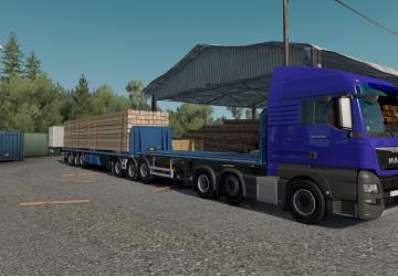 SCS Flatbed B-Double version 1.4 for Euro Truck Simulator 2 (v1.43.x)