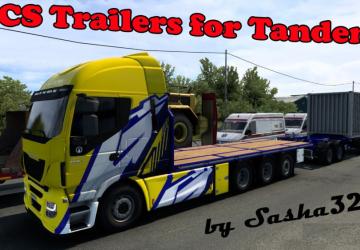 SCS Trailers for Tandems version 1.0 for Euro Truck Simulator 2 (v1.40.x, 1.41.x)