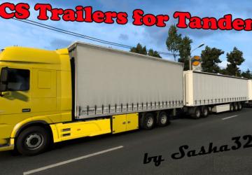 SCS Trailers for Tandems version 1.0 for Euro Truck Simulator 2 (v1.40.x, 1.41.x)